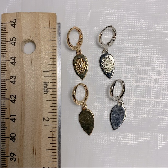 Gold and Silver Plated Minimalist Earrings - Picture 5 of 5